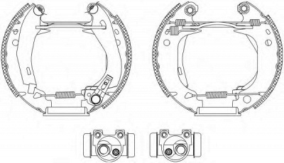 HELLA PAGID 8db355003921 -  Комплект тормозных колодок